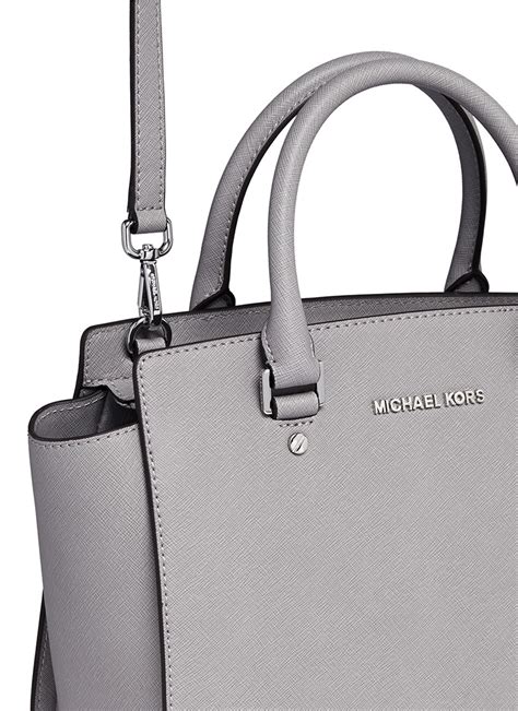 michael kors selma tote bag grey|Michael Kors selma satchel.